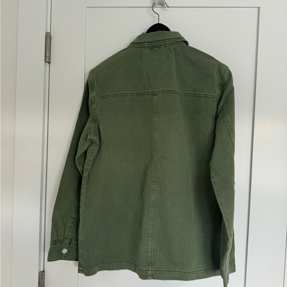 BLANK NYC Garment dyed cotton shacket olive size small NWT (shirt jacket) - Picture 3 of 8